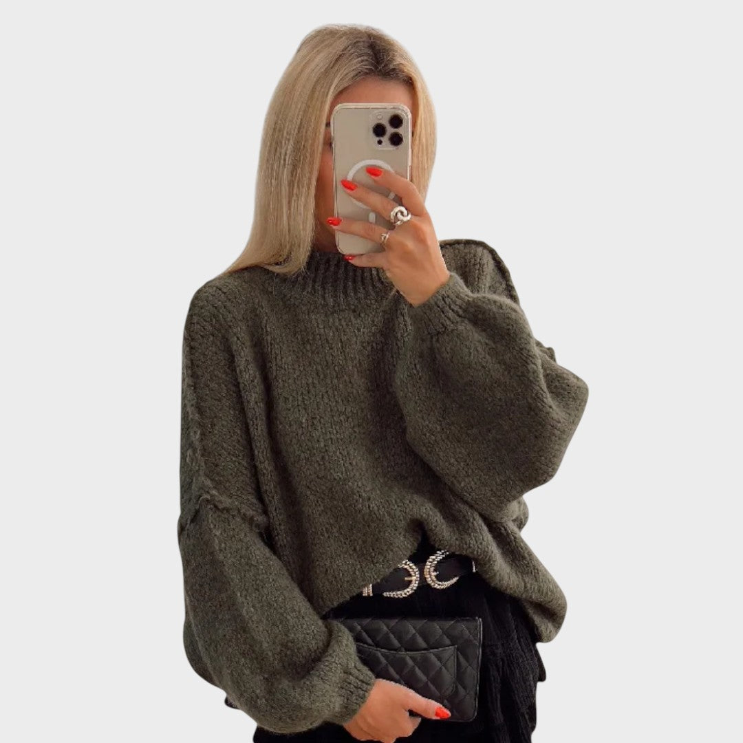 Pull en maille oversize avec élégantes manches ballon