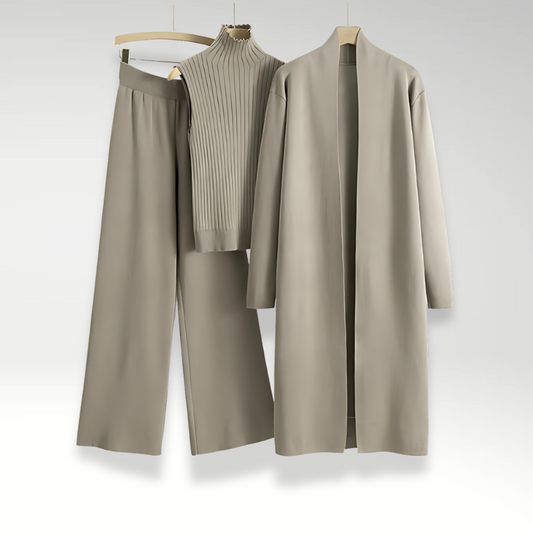 Ensemble Tricot 3 Pièces de Luxe – Confort & Élégance