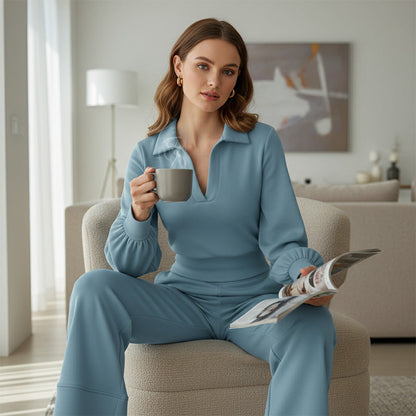 Nouveauté✨| Ensemble Deux Pièces Élégant avec Pantalon Large – Chic Intemporel & Confortable