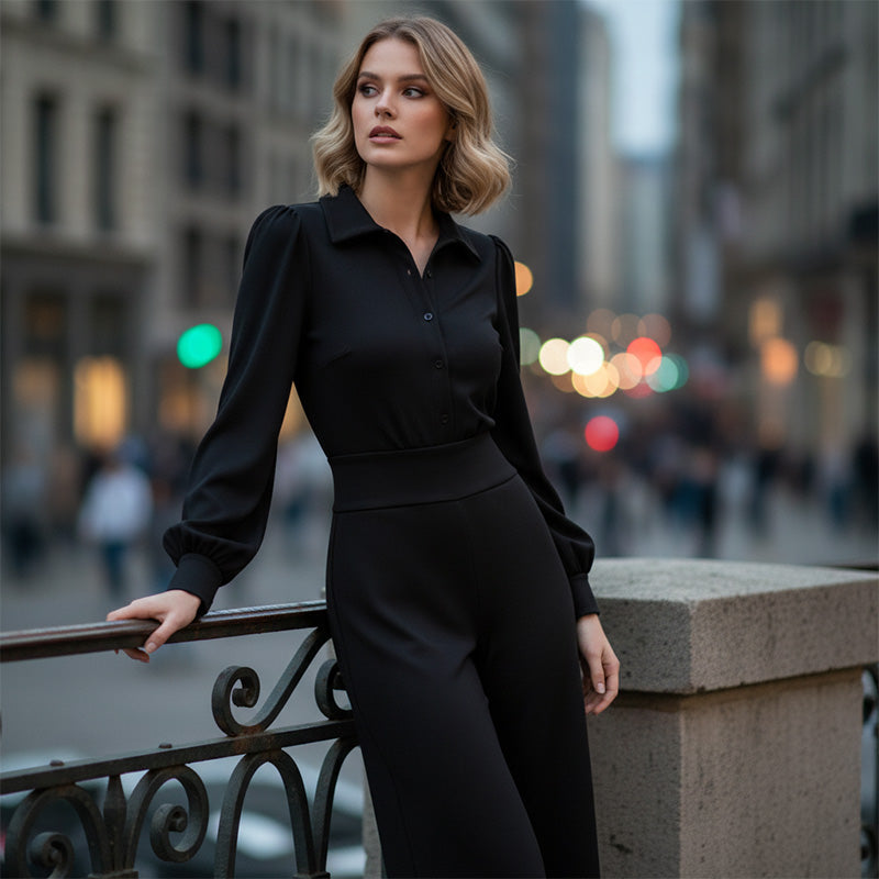 Nouveauté✨| Ensemble Deux Pièces Élégant avec Pantalon Large – Chic Intemporel & Confortable